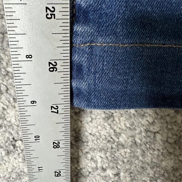 Sézane Jeans Womens 36 Blue High Rise Wide Leg Button Fly Denim Patch Pockets - Picture 5 of 10